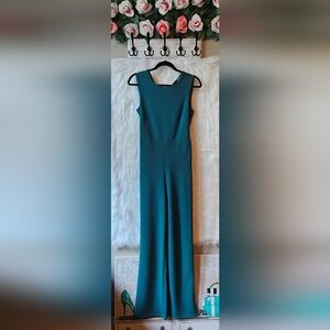 Suzy Shier Sash-Belt Tall Sleeveless Jumpsuit